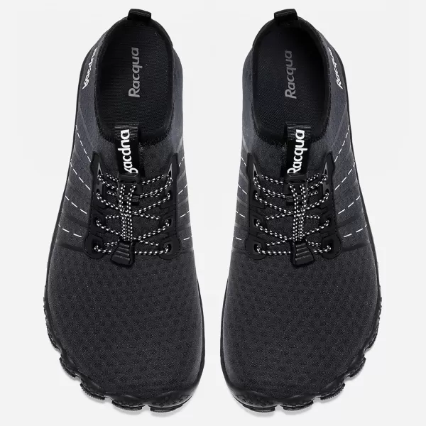 Racqua Water Shoes Quick Dry Barefoot Beach Aqua Sport Swim Surf Pool Hiking Diving Walking for Men WomenWz112black