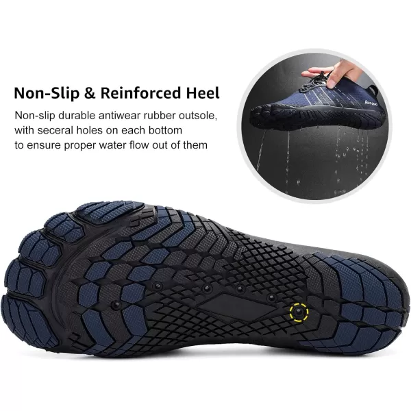 Racqua Water Shoes Quick Dry Barefoot Beach Aqua Sport Swim Surf Pool Hiking Diving Walking for Men WomenWz112blue