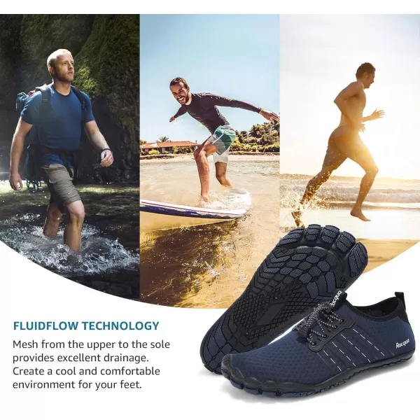 Racqua Water Shoes Quick Dry Barefoot Beach Aqua Sport Swim Surf Pool Hiking Diving Walking for Men WomenWz112blue