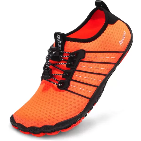 Racqua Water Shoes Quick Dry Barefoot Beach Aqua Sport Swim Surf Pool Hiking Diving Walking for Men WomenWz112orange