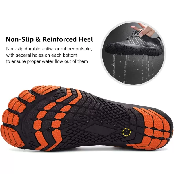 Racqua Water Shoes Quick Dry Barefoot Beach Aqua Sport Swim Surf Pool Hiking Diving Walking for Men WomenWz112orange