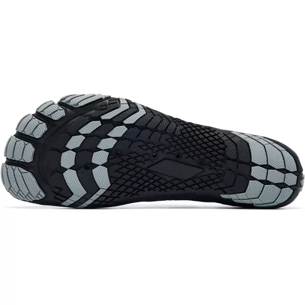 Racqua Water Shoes Quick Dry Barefoot Beach Aqua Sport Swim Surf Pool Hiking Diving Walking for Men WomenWz213mgreyBlack