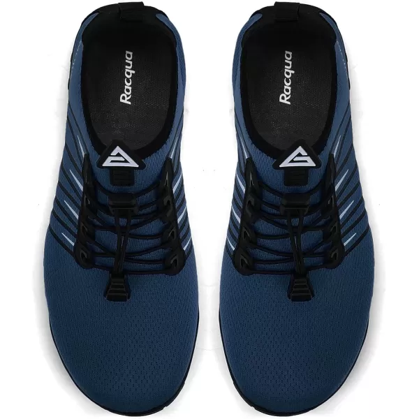 Racqua Water Shoes Quick Dry Barefoot Water Aqua Sport Beach Pool Swim Surf Diving for Men WomenHd102navy