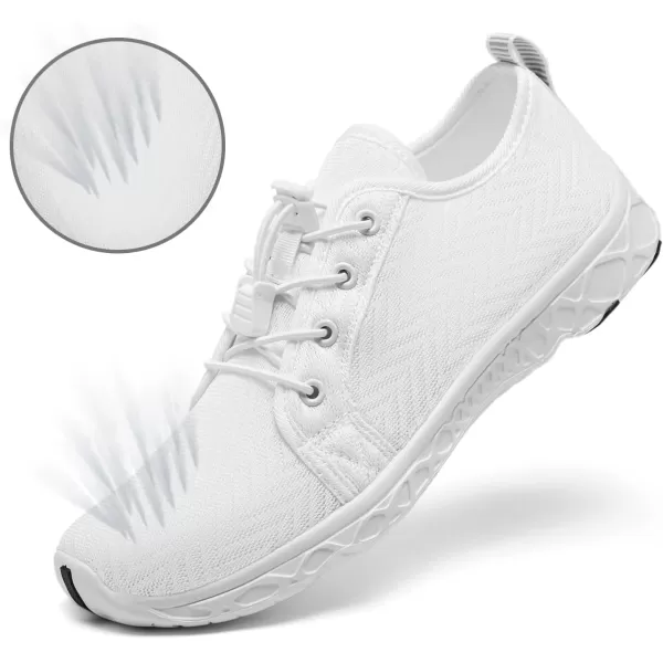 Racqua Women Men Breathable Mesh Water ShoesSx1201white