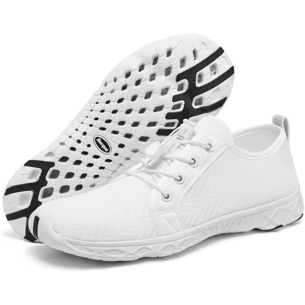 Racqua Women Men Breathable Mesh Water ShoesSx1201white