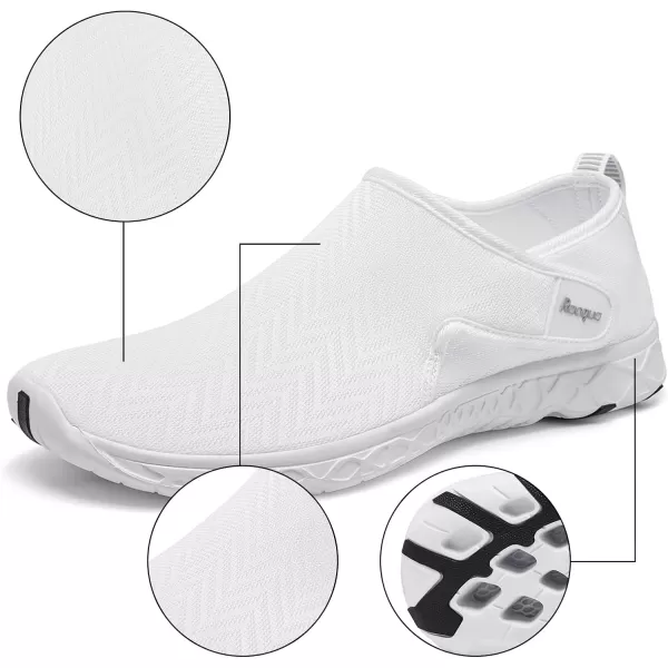 Racqua Women Men Breathable Mesh Water ShoesSx1202white
