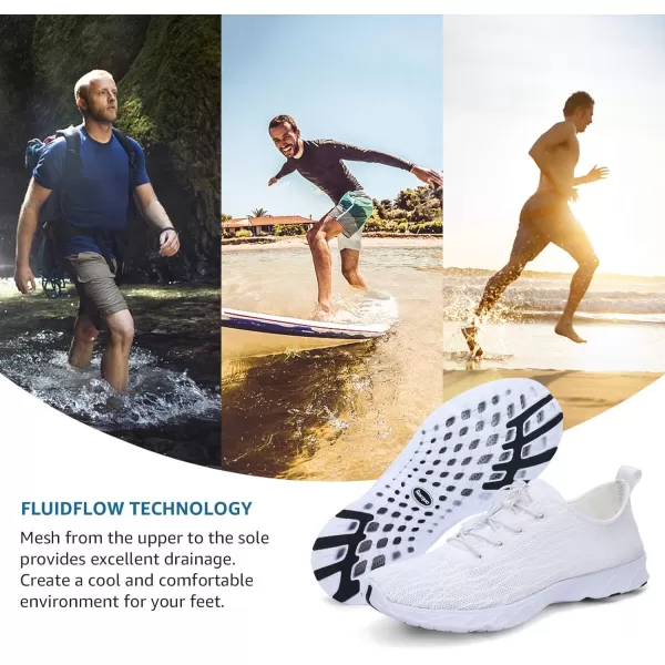 Racqua Women Men Breathable Mesh Water ShoesSx122white