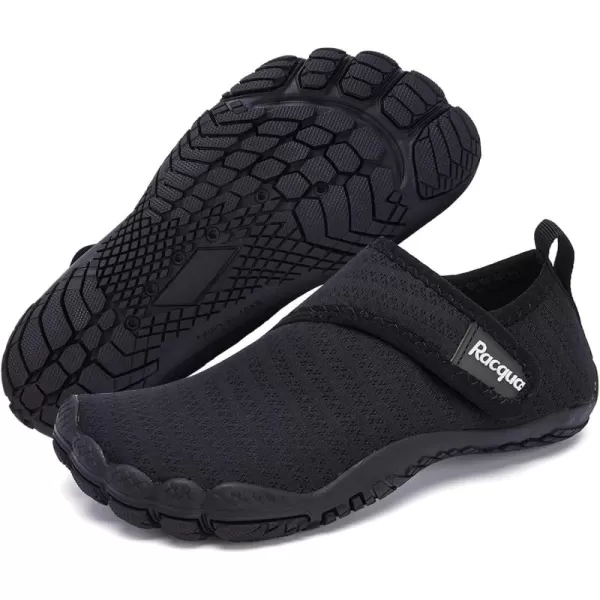 Racqua Boys Girls Kids Toddler Water Shoes Quick Dry Barefoot Lightweight Pool Swim Beach Sport Aqua ShoesToddlerLittle KidBig KidWzk163bblack