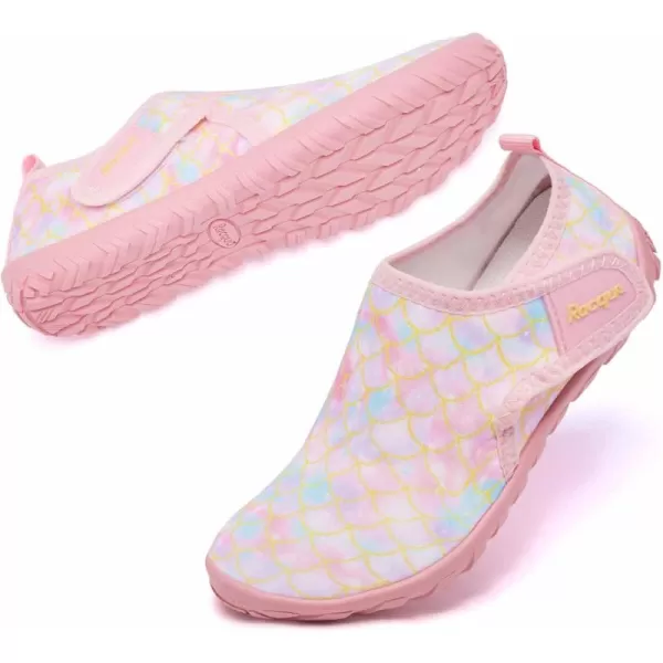 Racqua Boys Girls Kids Water Shoes Barefoot Swim Quick Dry Lightweight Sport Aqua ShoesLittle KidBig KidHdk1602mermaid