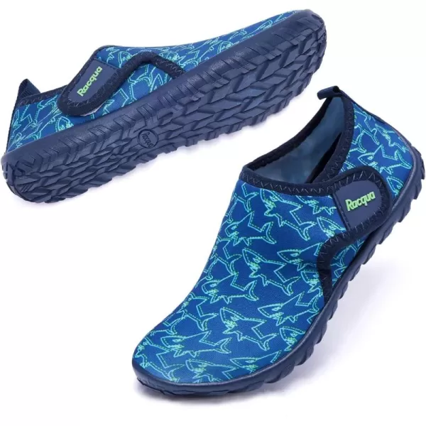 Racqua Boys Girls Kids Water Shoes Barefoot Swim Quick Dry Lightweight Sport Aqua ShoesLittle KidBig KidHdk1602shark