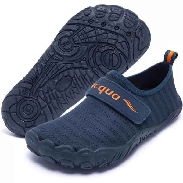 Racqua Kids Water Shoes NonSlip Beach Shoes Outdoor Breathable Swim Shoes Quick Dry Lightweight Pool Aqua Shoes Boys GirlsLittle KidBig KidNavy