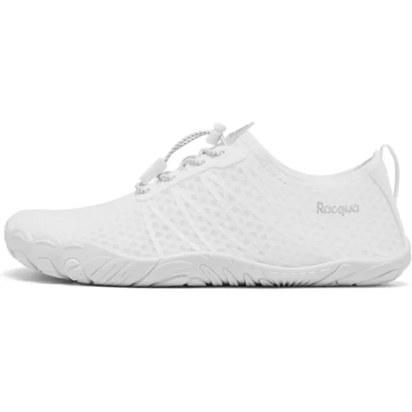Racqua Men Women Water Shoes QuickDry Breathable Swim Shoes Lightweight Aqua Shoes Beach Pool Hiking ShoesWz1104white
