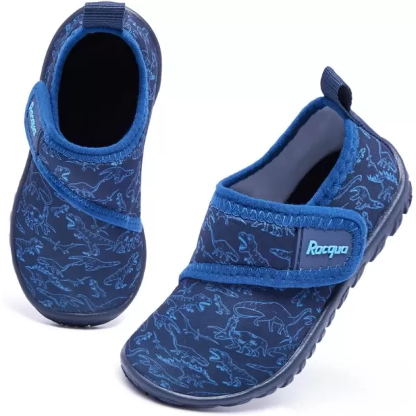 Racqua Toddler Baby Water Shoes Barefoot Quick Dry Swim Sport Pool Aqua Shoes for Boys GirlsBabyToddlerDinosaurBlue
