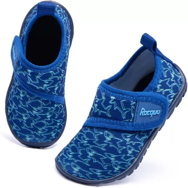 Racqua Toddler Baby Water Shoes Barefoot Quick Dry Swim Sport Pool Aqua Shoes for Boys GirlsBabyToddlerSharkBlue