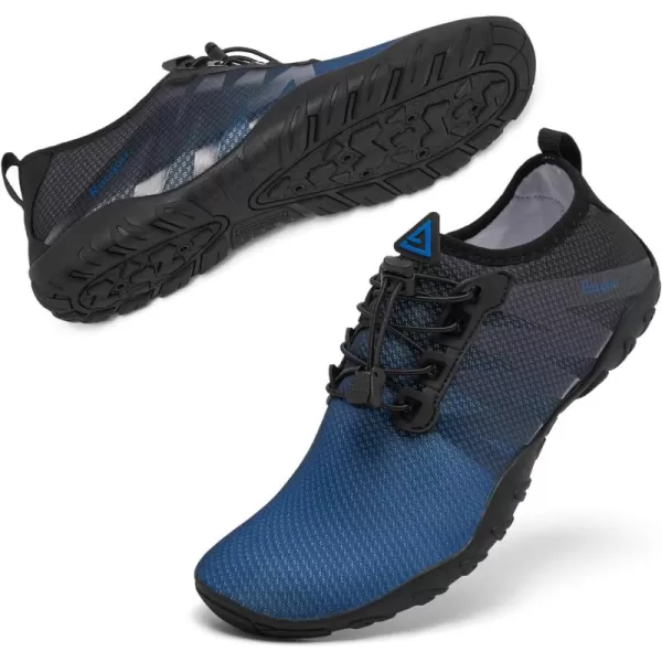 Racqua Water Shoes Men Women Quick Dry Gradient Colors Barefoot Aqua Athletic Sports Swim Surf Beach ShoesHd131mnavyBlack