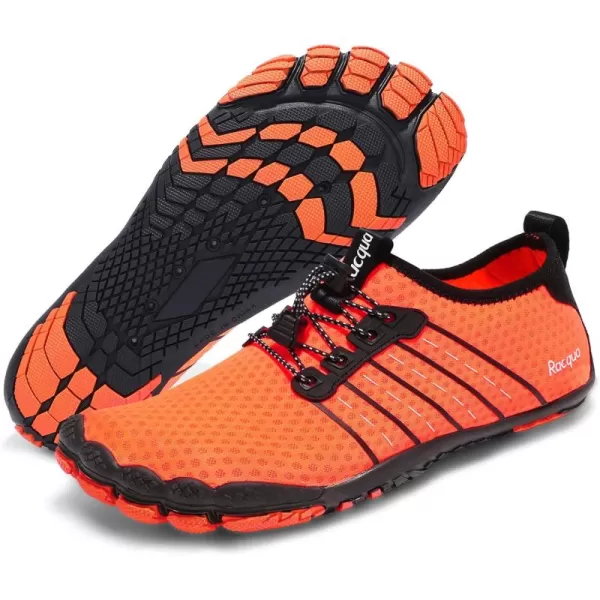 Racqua Water Shoes Quick Dry Barefoot Beach Aqua Sport Swim Surf Pool Hiking Diving Walking for Men WomenWz112orange