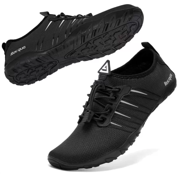 Racqua Water Shoes Quick Dry Barefoot Water Aqua Sport Beach Pool Swim Surf Diving for Men WomenHd102black