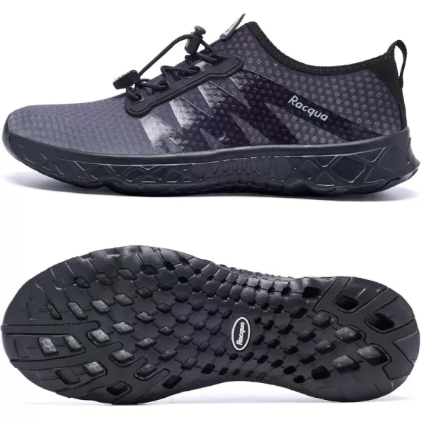 Racqua Women Men Breathable Mesh Water ShoesSx126greyBlack