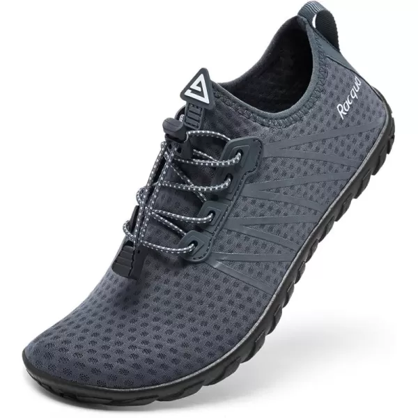 Racqua Women Men Water Shoes Barefoot Sport Beach Swim ShoesHd137grey