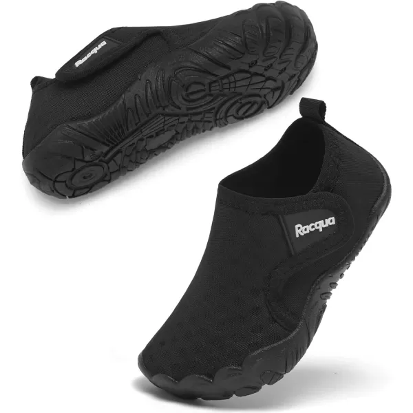 Racqua Toddler Water Shoes Baby Swim Aqua NonSlip Shoes for Kids Boys GirlsBabyToddlerWzk1653tblack