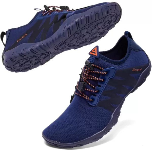 Racqua Mens Womens Water Shoes Quick Dry Aqua Shoes Lightweight Barefoot Swim Beach ShoesHd131blueOrange