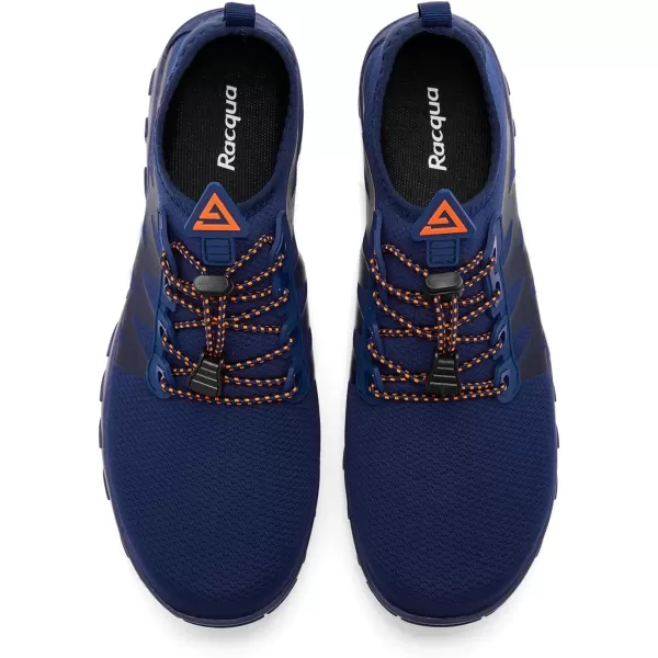 Racqua Mens Womens Water Shoes Quick Dry Aqua Shoes Lightweight Barefoot Swim Beach ShoesHd131blueOrange