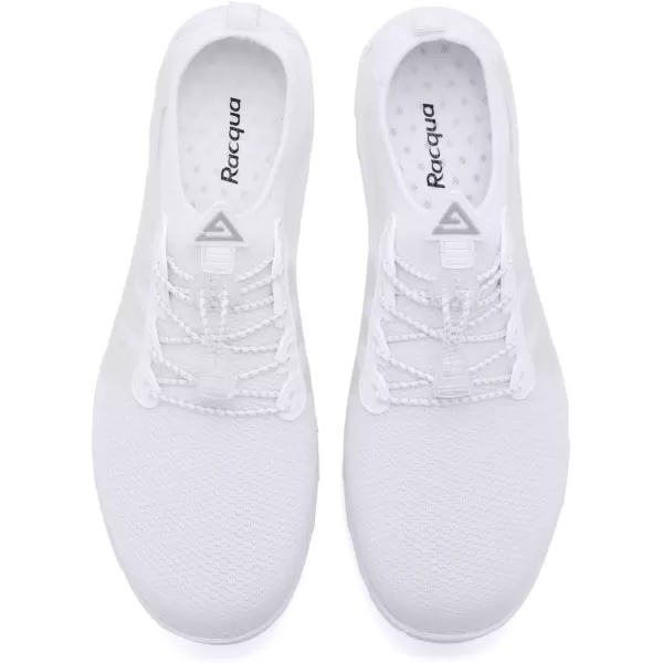 Racqua Mens Womens Water Shoes Quick Dry Aqua Shoes Lightweight Barefoot Swim Beach ShoesHd131white