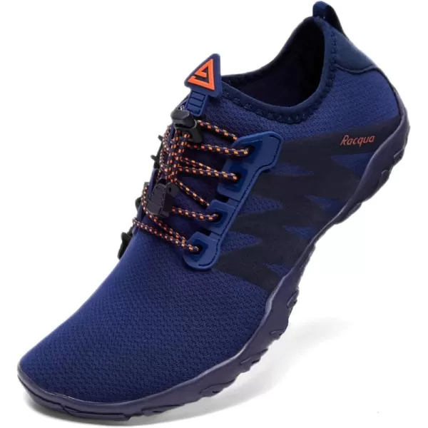 Racqua Mens Womens Water Shoes Quick Dry Aqua Shoes Lightweight Barefoot Swim Beach ShoesHd131blueOrange