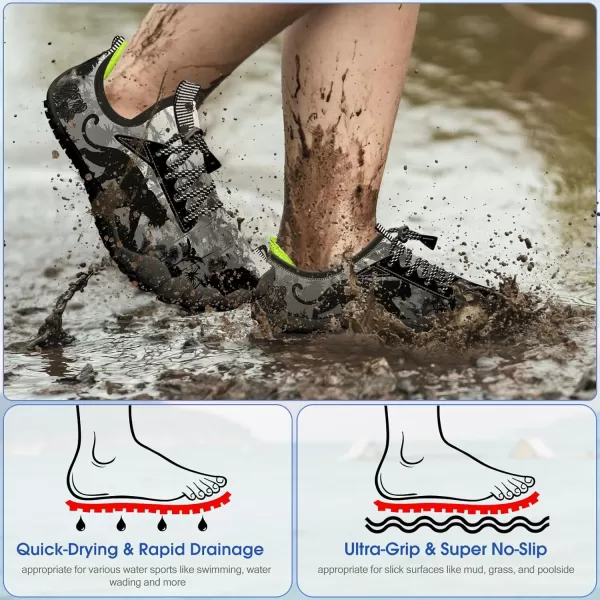 Builtin Heel Grips Water Shoes for Kids Girls Boys Hiking Wide Barefoot Swim Beach Pool Big KidForest King
