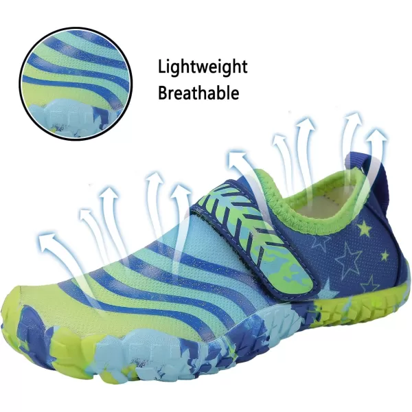 Quickshark Kids Water Shoes Boys Girls Barefoot Aqua Socks Outdoor Indoor Quick Dry Sandals Lightweight Slip On Walking Sneakers for Beach Pool Swim Little KidBig Kid11blue