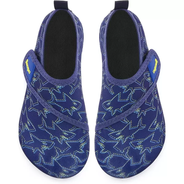 Racqua Toddler Kids Water Shoes Lightweight Swim Shoes Quick Dry Aqua Shoes Beach Pool for Boys Girls ToddlerLittleBig KidSharkBlue