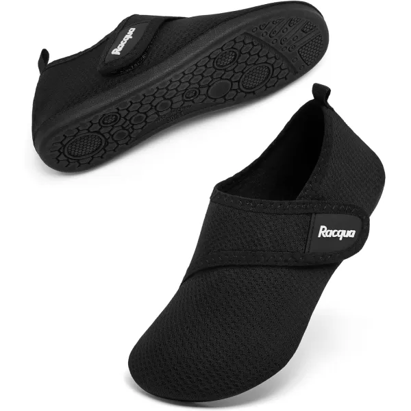 Racqua Toddler Kids Water Shoes Quick Dry Swim Shoes Lightweigh Beach Pool Aqua Shoes for Boys Girls ToddlerLittleBig KidBlack
