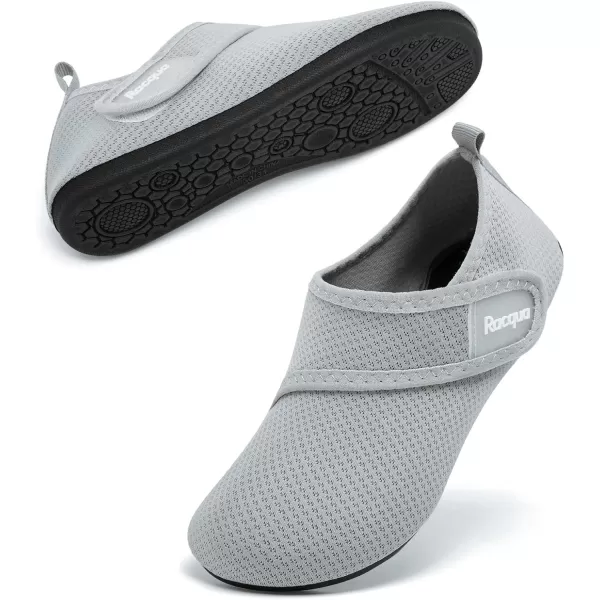 Racqua Toddler Kids Water Shoes Quick Dry Swim Shoes Lightweigh Beach Pool Aqua Shoes for Boys Girls ToddlerLittleBig KidGrey