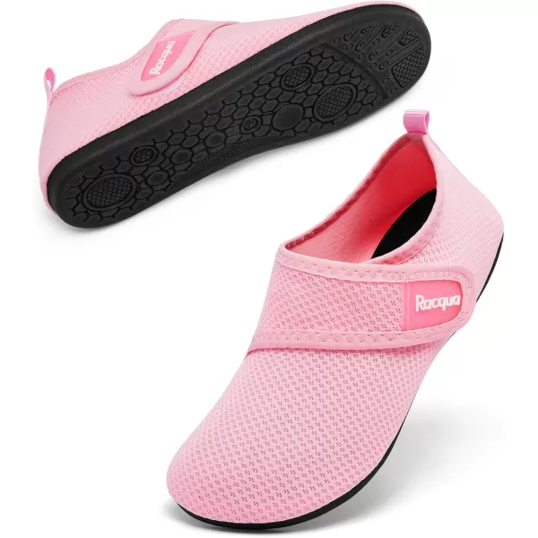 Racqua Toddler Kids Water Shoes Quick Dry Swim Shoes Lightweigh Beach Pool Aqua Shoes for Boys Girls ToddlerLittleBig KidPink