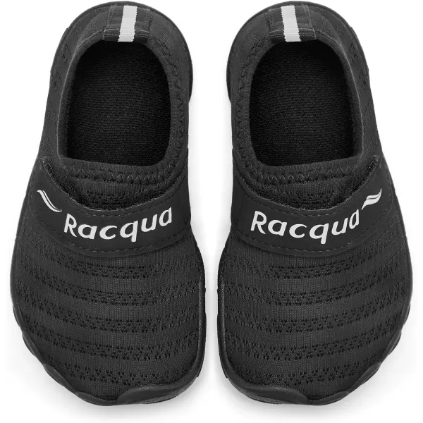 Racqua Toddler Water Shoes Boys Girls Aqua Shoes Kids Quick Dry Beach Shoes Barefoot ShoesWzk169tblack