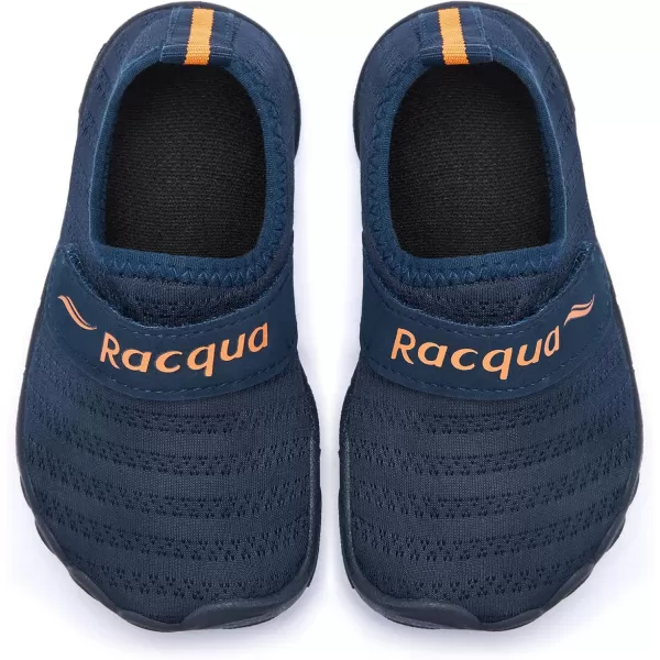 Racqua Toddler Water Shoes Boys Girls Aqua Shoes Kids Quick Dry Beach Shoes Barefoot ShoesWzk169tnavy