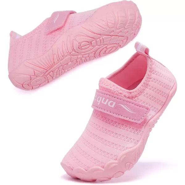 Racqua Toddler Water Shoes Boys Girls Aqua Shoes Kids Quick Dry Beach Shoes Barefoot ShoesWzk169tpink
