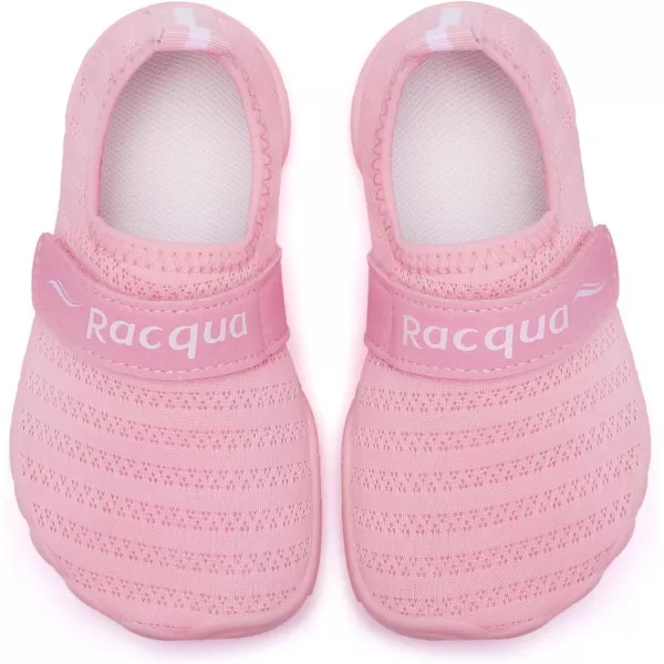 Racqua Toddler Water Shoes Boys Girls Aqua Shoes Kids Quick Dry Beach Shoes Barefoot ShoesWzk169tpink