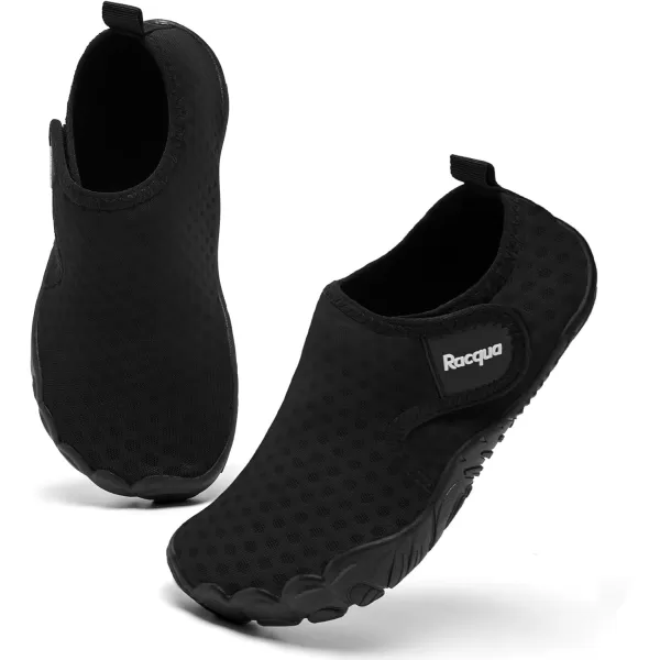 Racqua Water Shoes for Kids Boys Water Shoes Quick Dry Beach Shoes for Kids Lightweight Girls Swim Shoes Little KidBig KidWzk1653black