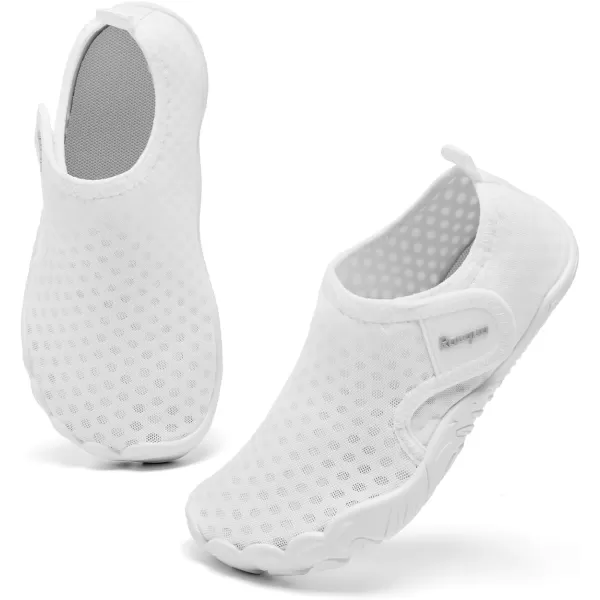 Racqua Water Shoes for Kids Boys Water Shoes Quick Dry Beach Shoes for Kids Lightweight Girls Swim Shoes Little KidBig KidWzk1653white