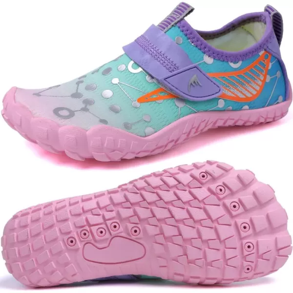Quickshark Kids Water Shoes Boys Girls Barefoot Aqua Socks Outdoor Indoor Quick Dry Sandals Lightweight Slip On Walking Sneakers for Beach Pool Swim Little KidBig Kid7bluePink