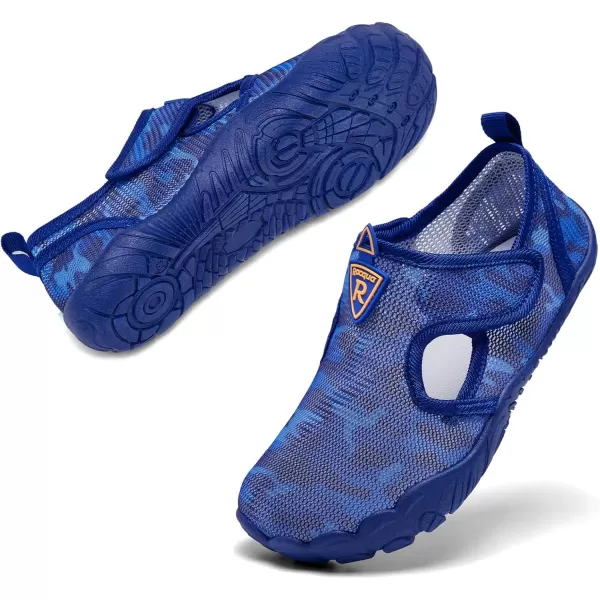 imageRacqua Kids Water Shoes Beach Swim Breathable Quick Dry Shoes for Boys Girls Little KidBig KidWzk1655blue