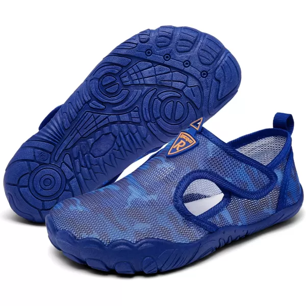imageRacqua Kids Water Shoes Beach Swim Breathable Quick Dry Shoes for Boys Girls Little KidBig KidWzk1655blue