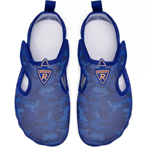 imageRacqua Kids Water Shoes Beach Swim Breathable Quick Dry Shoes for Boys Girls Little KidBig KidWzk1655blue