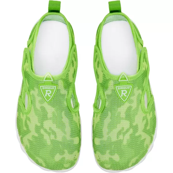 imageRacqua Kids Water Shoes Beach Swim Breathable Quick Dry Shoes for Boys Girls Little KidBig KidWzk1655green