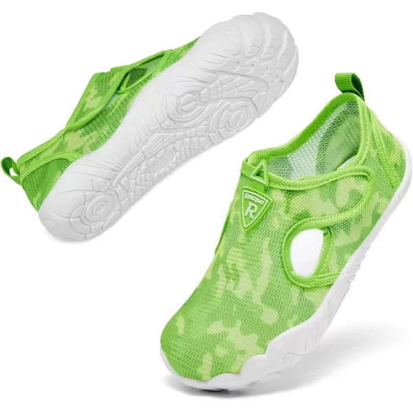 imageRacqua Kids Water Shoes Beach Swim Breathable Quick Dry Shoes for Boys Girls Little KidBig KidWzk1655green