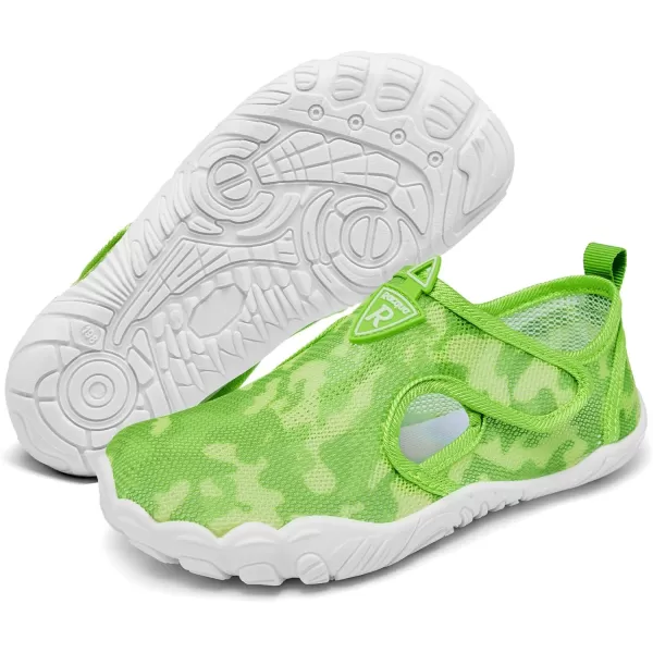 imageRacqua Kids Water Shoes Beach Swim Breathable Quick Dry Shoes for Boys Girls Little KidBig KidWzk1655green