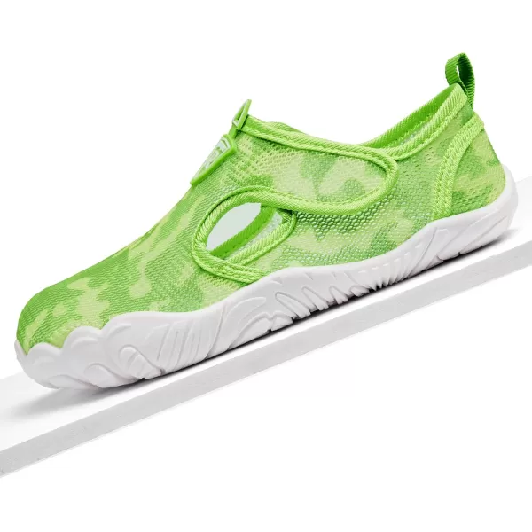 imageRacqua Kids Water Shoes Beach Swim Breathable Quick Dry Shoes for Boys Girls Little KidBig KidWzk1655green