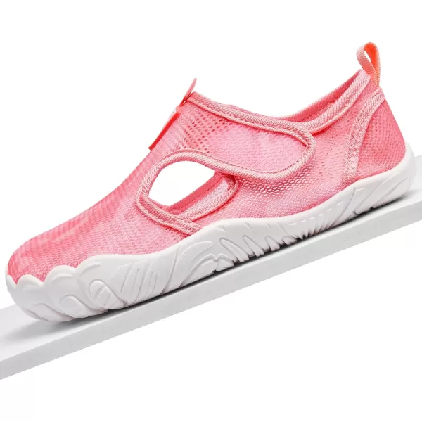 imageRacqua Kids Water Shoes Beach Swim Breathable Quick Dry Shoes for Boys Girls Little KidBig KidWzk1655pink