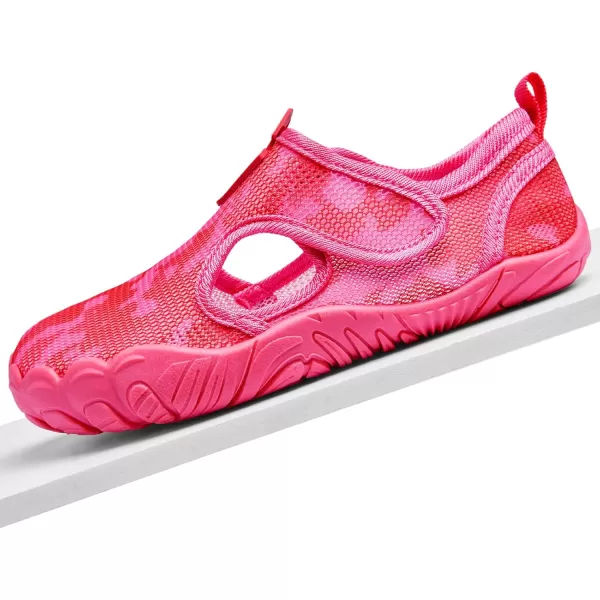 imageRacqua Kids Water Shoes Beach Swim Breathable Quick Dry Shoes for Boys Girls Little KidBig KidWzk1655red